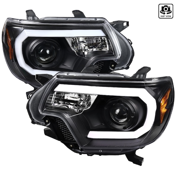 Spec-D Tuning 12-15 Toyota Tacoma Projector Headlights- Black, 2LHP-TAC12JM-TM 2LHP-TAC12JM-TM - main